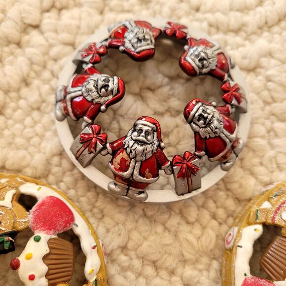 Yankee Metal Candle Toppers Christmas set of 4 - Picture 8 of 8